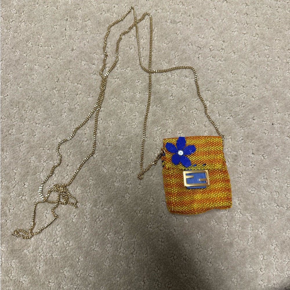 Fendi Yellow and Blue Mini Bag